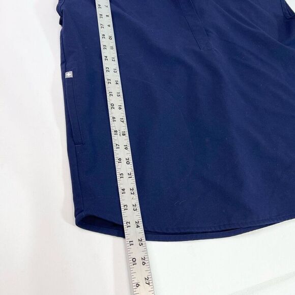 FIGS Technical Collection Tops Womens Medium Blue Solid Sleeveless Scrub Top - Picture 7 of 9